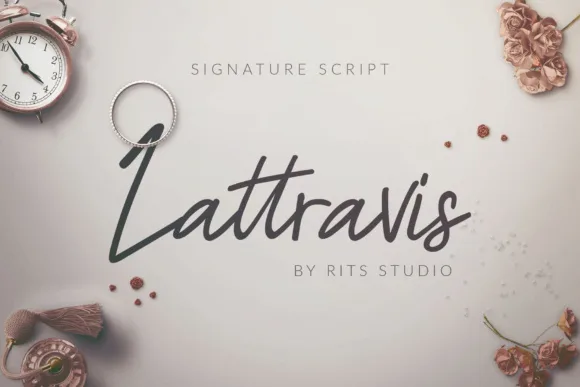 Lattravis Script Font Lattravis Script Font Poster 1