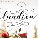 Laudiea Script Font Poster 6