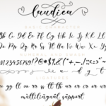 Laudiea Script Font Poster 7