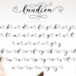 Laudiea Script Font Poster 8