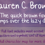 Lauren C. Brown Font Poster 1