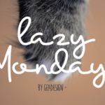 Lazy Monday Font Poster 1
