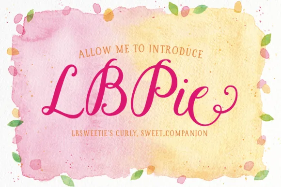 LBPie Font LBPie Font Poster 1