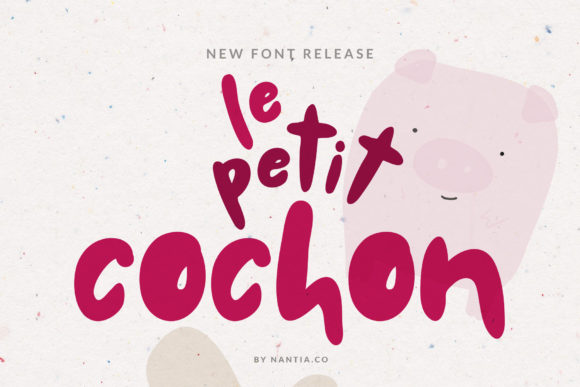 Le Petit Cochon Font Poster 1