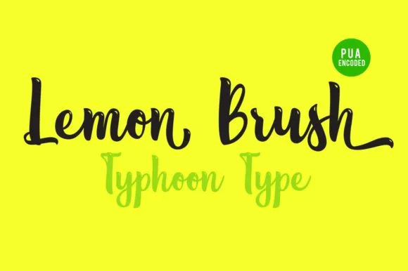 Lemon Brush Font Lemon Brush Font Poster 1
