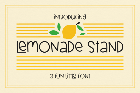 Lemonade Stand Font Lemonade Stand Font Poster 1
