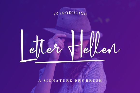 Letter Hellen Font Poster 1