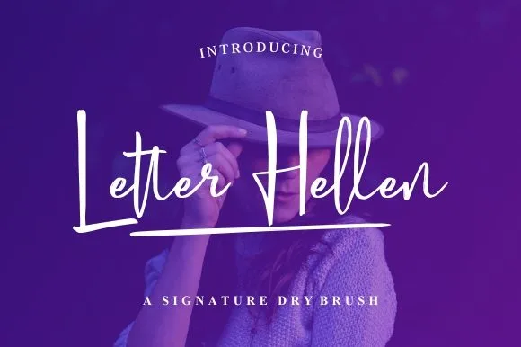Letter Hellen Font Letter Hellen Font Poster 1