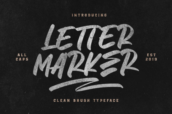 Letter Marker Font Poster 1