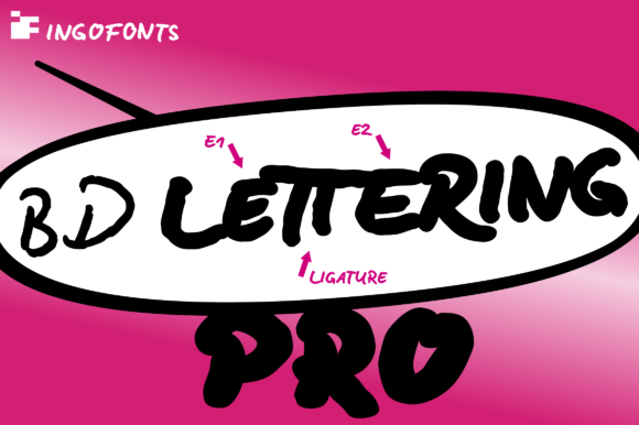 Lettering Pro Font Poster 1