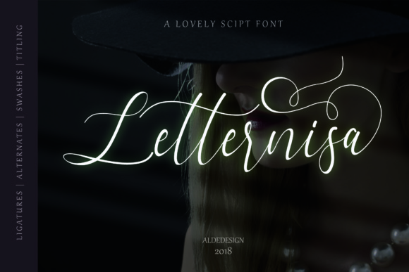 Letternisa Script Font Poster 1