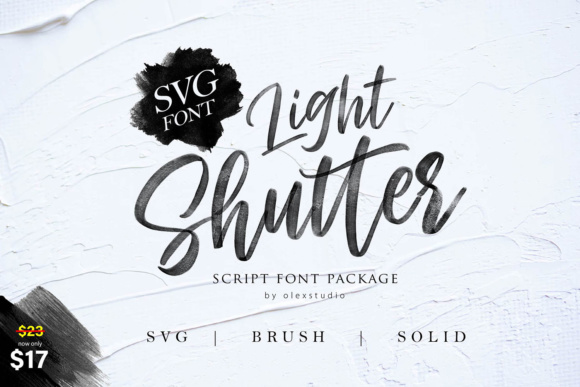 Light Shutter Font Poster 1