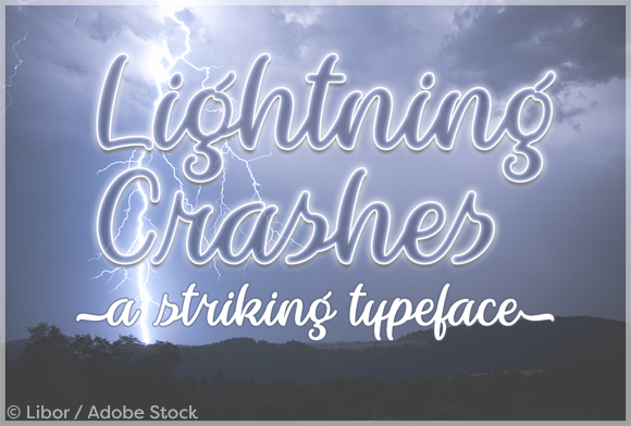 Lightning Crashes Font Poster 1