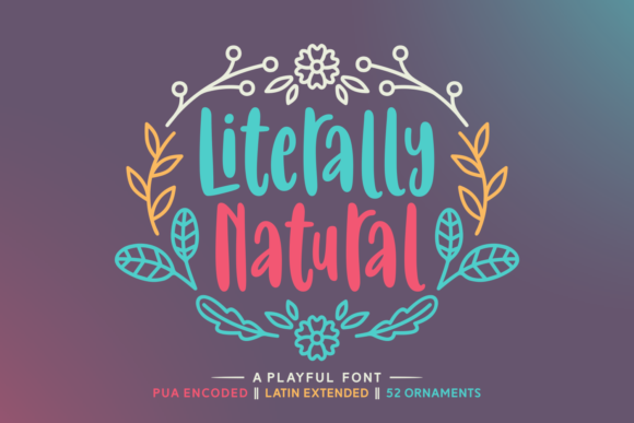 Literally Natural Font Literally Natural Font Poster 1