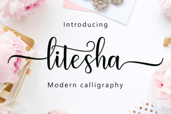 Litesha Script Font Poster 1