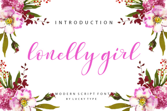 Lonelly Girl Font Poster 1