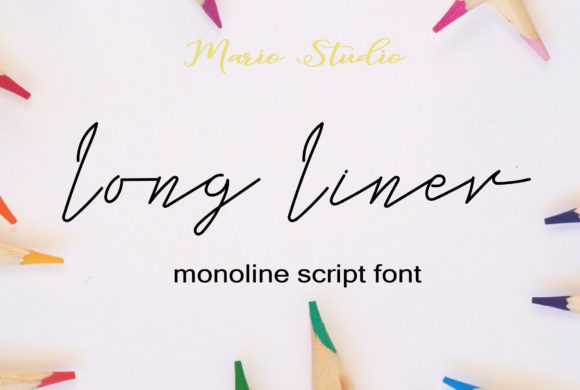 Long Liner Font Poster 1