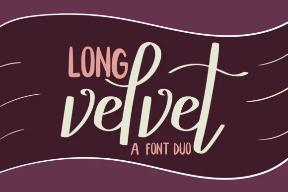 Long Velvet Font Long Velvet Font Poster 1