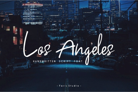 Los Angeles Font Poster 1