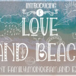 Love and Beach Font Poster 1