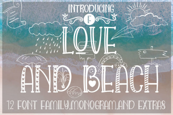 Love and Beach Font Poster 1