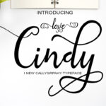 Love Cindy Script Font Poster 1