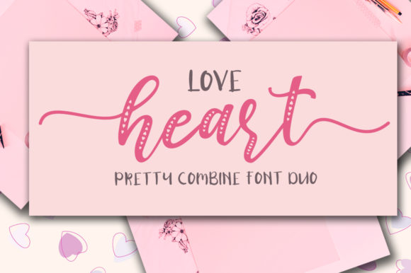 Love Heart Duo Font Poster 1