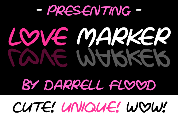 Love Marker Font Poster 1