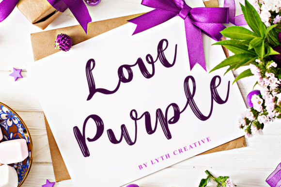 Love Purple Font Poster 1