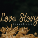 Love Story Font Poster 1