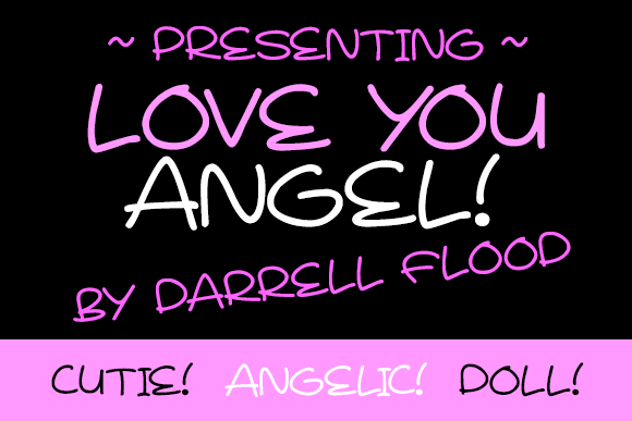 Love You Angel Font Poster 1