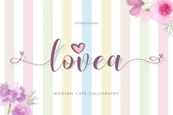 Lovea Script Font Poster 1