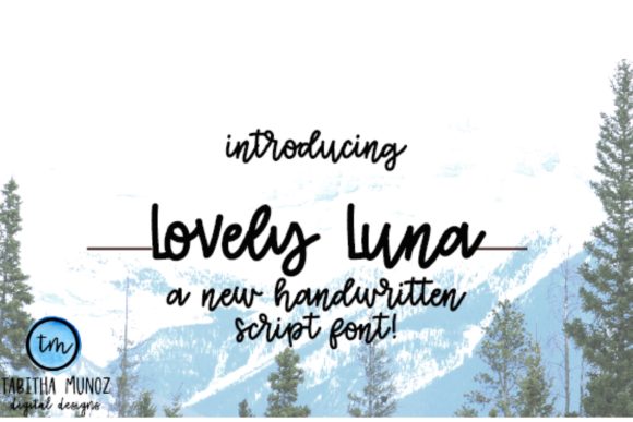 Lovely Luna Font Poster 1