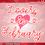 Lovers in February Font Poster 1