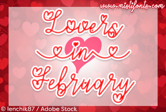Lovers in February Font Poster 1