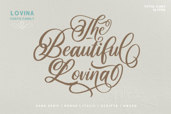 Lovina Family Font Poster 1