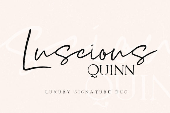 Luscious Quinn Duo Font Poster 1
