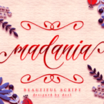 Madania Script Font Poster 1