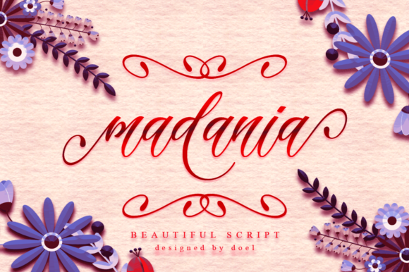 Madania Script Font Poster 1