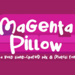 Magenta Pillow Font Poster 1