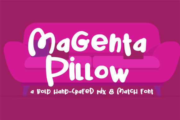 Magenta Pillow Font Poster 1