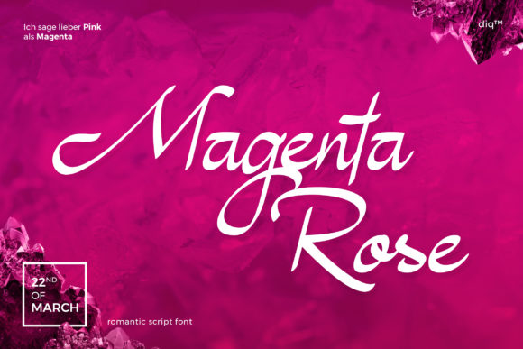 Magenta Rose Font Poster 1