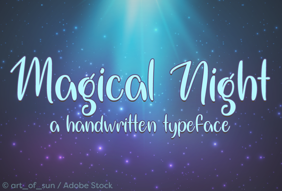 Magical Night Font Poster 1