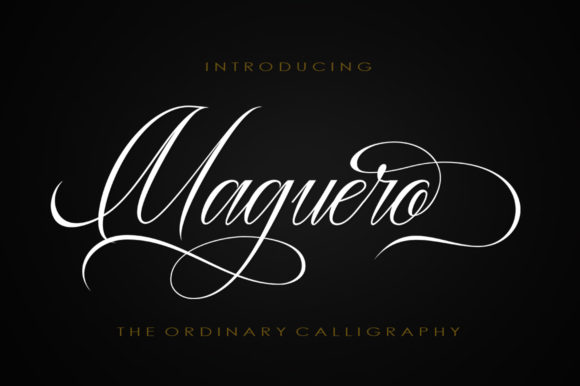 Maguero Script Font Poster 1