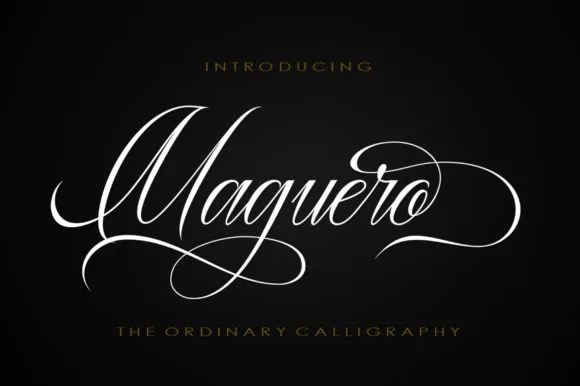 Maguero Script Font Maguero Script Font Poster 1