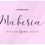 Maheria Script Font Poster 1