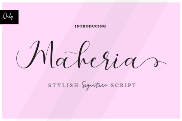 Maheria Script Font