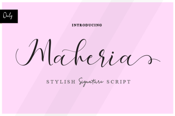 Maheria Script Font Poster 1