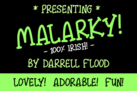 Malarky Font Poster 1