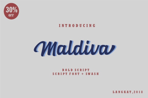 Maldiva Script Font Poster 1